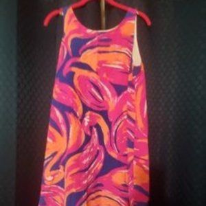 Lilly Pulitzer Jack Silk Dress Plume Bloom Size Medium VGUC